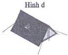 Hình d - lều trại dạng lăng trụ tam giác