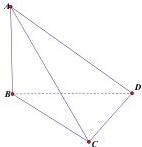 Hình vẽ tứ diện ABCD có AB vuông góc với mặt phẳng (BCD) và tam giác BCD vuông tại C