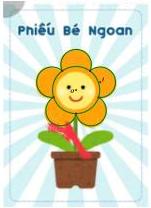 Phiếu bé ngoan hình bông hoa