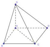 Hình chóp S.ABCD có đáy ABCD là hình vuông, SA vuông góc với đáy