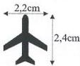 Hình a - máy bay với kích thước 2,2cm và 2,4cm