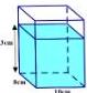 bể cá hình hộp chữ nhật chứa nước với kích thước 13cm, 8cm, 10cm