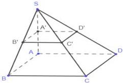 Hình chóp S.ABCD với mặt phẳng (A'B'C'D')