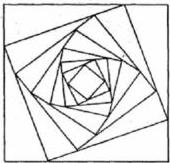 Hình vẽ dãy các hình vuông $(C_1), (C_2), ...$ lồng nhau