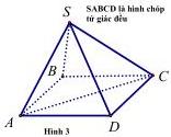 Hình 3 - hình chóp tứ giác đều S.ABCD