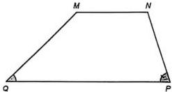 Hình vẽ mặt cắt ngang đê hình thang MNPQ với MN = 4 m, MQ = 4,5 m