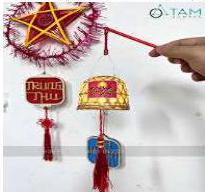 đèn lồng trung thu hình ngôi sao và đèn lồng hình con thỏ