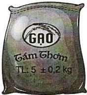 Bao gạo Tám Thơm ghi khối lượng $5 \pm 0,2$ kg