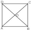 Hình vuông ABCD có tâm O với hai đường chéo AC và BD cắt nhau tại O