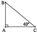 Tam giác ABC vuông tại A có góc ACB bằng 40 độ