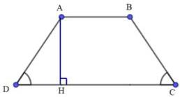 Hình thang cân ABCD với đường cao AH vuông góc với CD