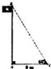 Tam giác ABC vuông tại A mô tả cột cờ AB và bóng nắng AC = 8 m, góc ACB = 60°