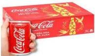 Thùng giấy carton đựng 24 lon coca-cola và lon coca-cola