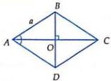 Hình thoi ABCD tâm O, cạnh AB = a, hai đường chéo AC và BD vuông góc tại O
