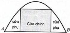 Chiếc cổng hình parabol gồm cửa chính ở giữa và hai cửa phụ hai bên