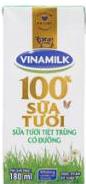 Hình hộp sữa Vinamilk 180 ml