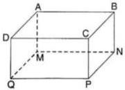 hình hộp chữ nhật ABCD.MNPQ minh họa bể nước