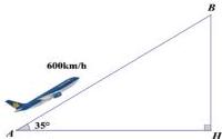 hình máy bay bay lên tạo với phương nằm ngang một góc 35 độ