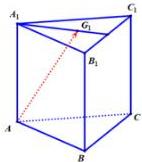 hình lăng trụ $ABC.A_1B_1C_1$ với $G_1$ là trọng tâm tam giác $A_1B_1C_1$ và vectơ $\overrightarrow{AG_1}$