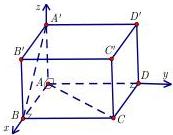 Hình hộp chữ nhật ABCD.A'B'C'D' trong không gian Oxyz
