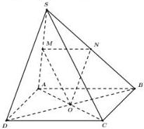 Hình chóp S.ABCD có đáy ABCD là hình bình hành tâm O, M, N lần lượt là trung điểm của SA và SB