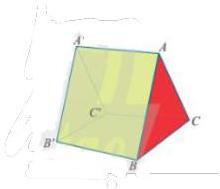 hình vẽ chiếc lều dạng hình lăng trụ ABC.A'B'C'