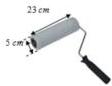 Cây lăn sơn tường hình trụ với bán kính đáy 5 cm và chiều cao 23 cm