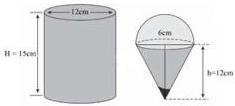 Hình minh họa hộp kem hình trụ và bánh ốc quế gồm nửa hình cầu và hình nón