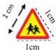Biển báo trẻ em qua đường hình tam giác đều cạnh 1cm