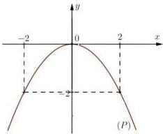 Đồ thị Parabol (P): y = (m - 2)x^2 đi qua điểm (2; -2) và (-2; -2)