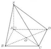 Hình chóp S.ABCD có đáy ABCD là hình chữ nhật tâm O, SA vuông góc với (ABCD)