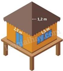 Mái nhà chòi hình chóp tứ giác đều
