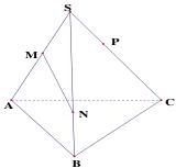 Hình chóp S.ABC với các điểm M, N, P