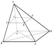 Hình chóp S.ABCD có đáy ABCD là hình bình hành, các điểm I, J, E, F lần lượt là trung điểm của SA, SB, SC, SD