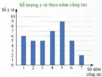 Biểu đồ số lượng y tá theo năm công tác