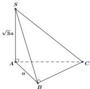 Hình chóp S.ABC với SA = $\sqrt{3}a$, AB = $a$