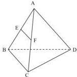 Tứ diện ABCD với E, F lần lượt là trung điểm của AB và AC