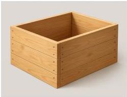 thùng gỗ hình hộp chữ nhật không có nắp