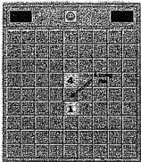 Bảng 9x9 ô vuông của trò chơi Minesweeper với hai ô đã mở hiển thị số 4 và 1