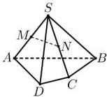 Hình chóp S.ABCD với đáy ABCD là tứ giác có các cặp cạnh đối không song song, M và N lần lượt là trung điểm của SA và SC