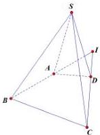 Hình chóp S.ABCD với các điểm S, A, B, C, D, I và các đoạn thẳng nối
