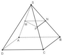 Hình chóp S.ABCD có đáy ABCD là hình bình hành với M, N là trung điểm SA, SB