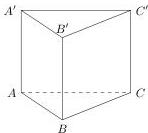 Hình lăng trụ đứng ABC.A'B'C' có đáy ABC là tam giác vuông tại B