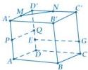 Hình hộp ABCD.A'B'C'D' với các điểm M, N, P, Q, E, G