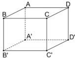 Khối hộp chữ nhật $ABCD.A'B'C'D'$ có đáy là hình vuông
