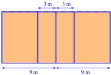 Sơ đồ sân bóng chuyền hình chữ nhật với các vạch kẻ