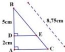 Hình 3. Hình vẽ tam giác vuông tính độ dài BE